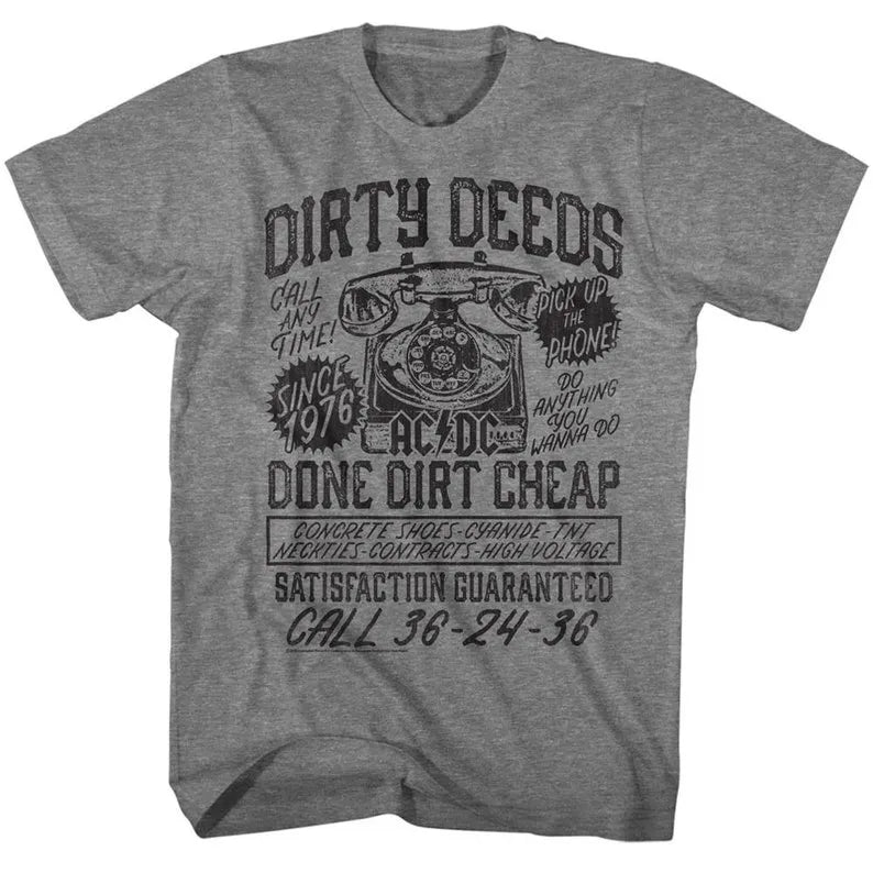 AC/DC Graphite Heather Adult T-Shirt