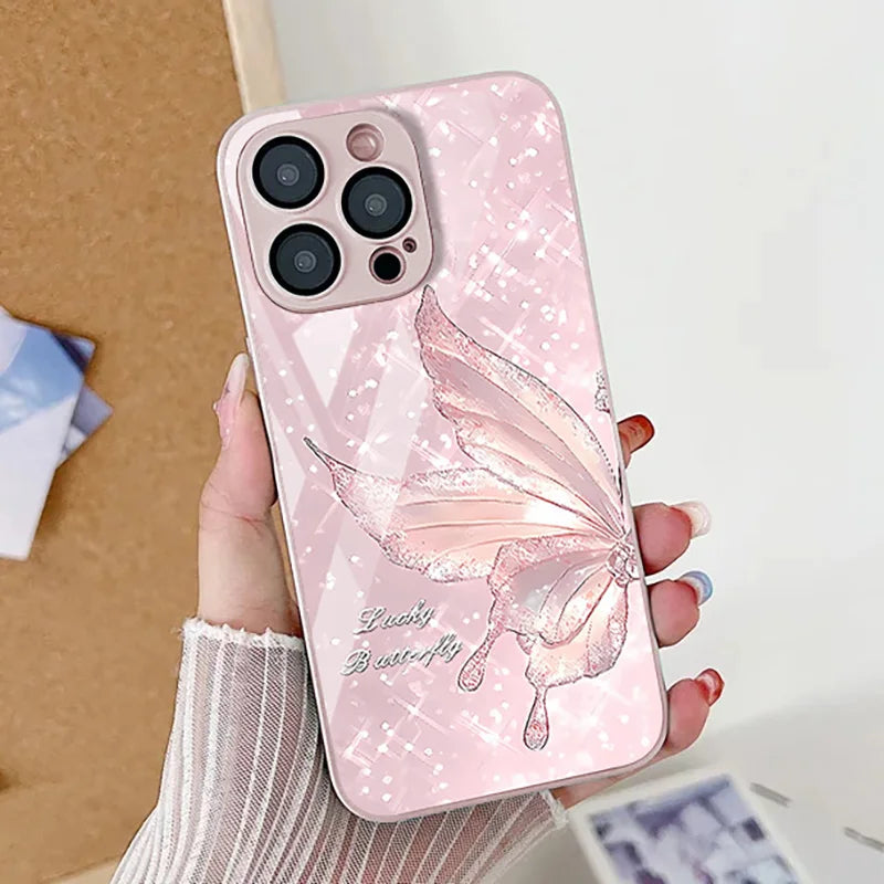 Silver Butterfly Phone Case
