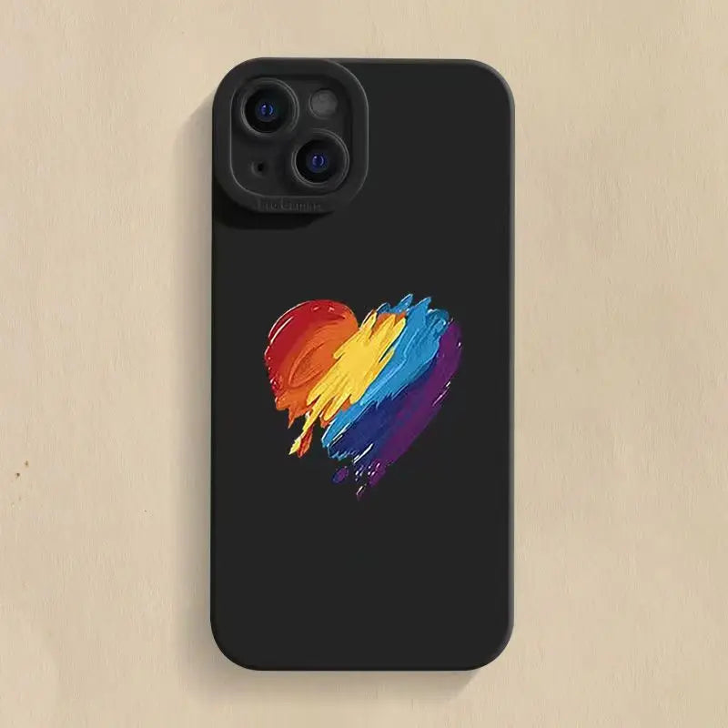 Watercolor Graffiti Love Heart Phone Case