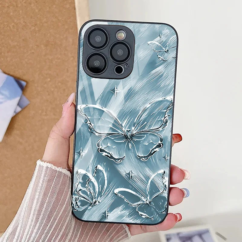 Silver Butterfly Phone Case
