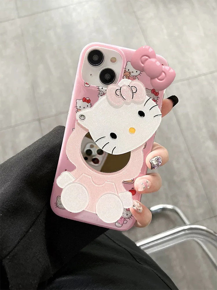 Hello Kitty Pink Strap Stand Phone Case