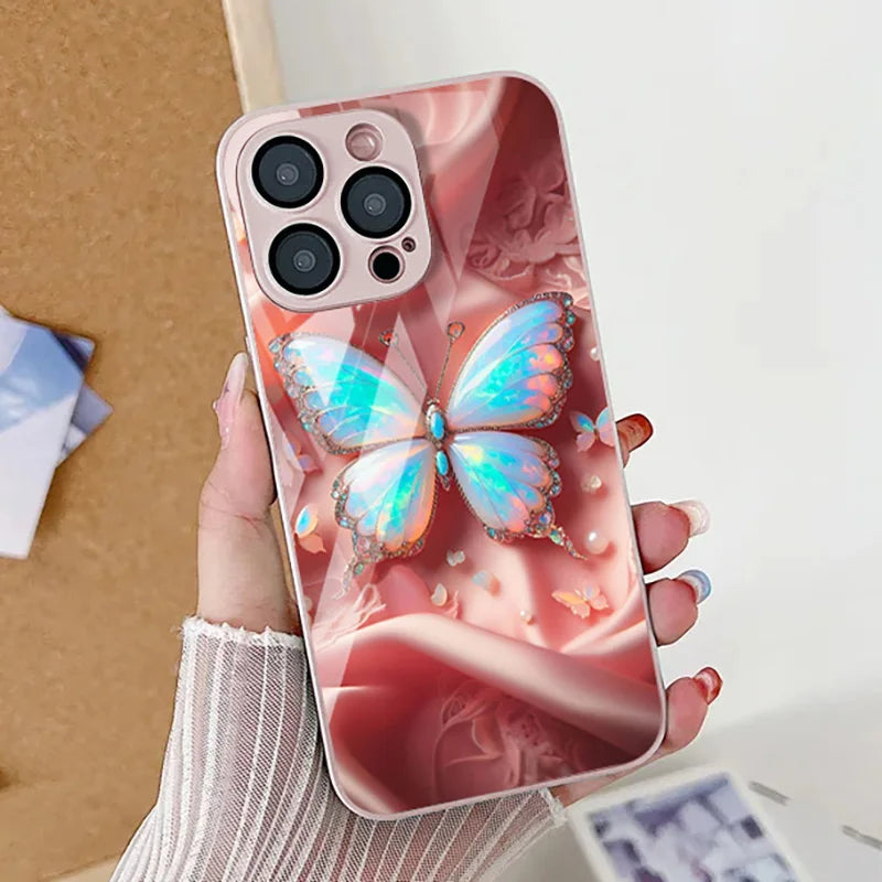 Silver Butterfly Phone Case