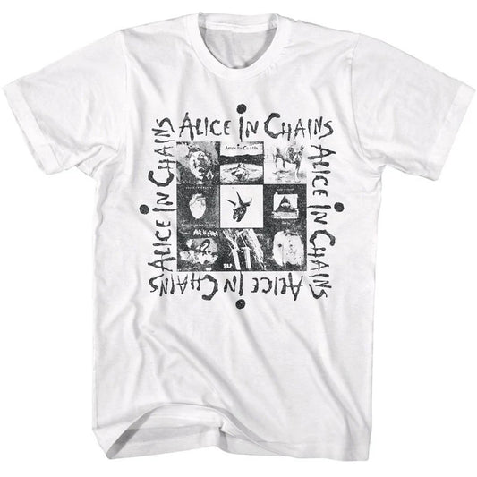 Alice In Chains Multi Album Art White T-Shirt