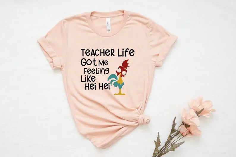 Back to School Teacher T-Shirt, Cute Teacher Shirt, Chicken Teacher Shirt