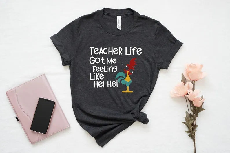 Back to School Teacher T-Shirt, Cute Teacher Shirt, Chicken Teacher Shirt