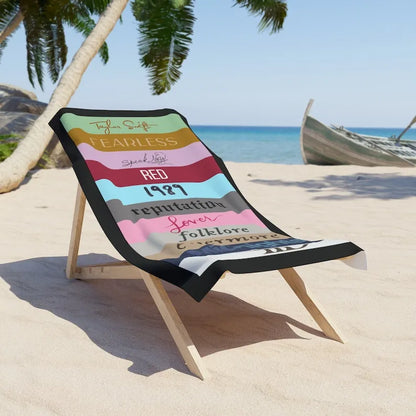 Taylor Swift Inspired Beach Towel, ALL Taylor Albums Beach Towel