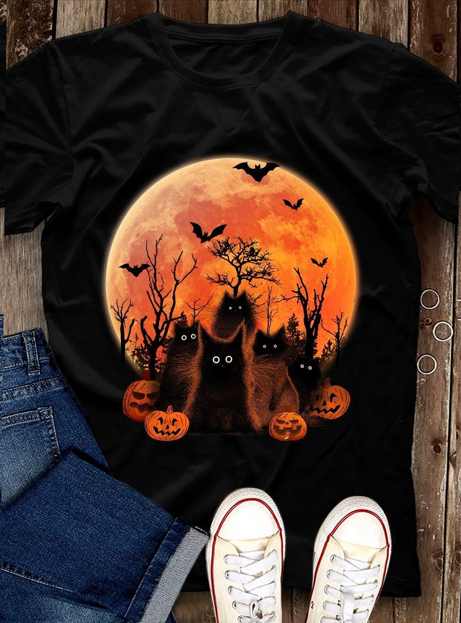 Black Cat Halloween Shirt