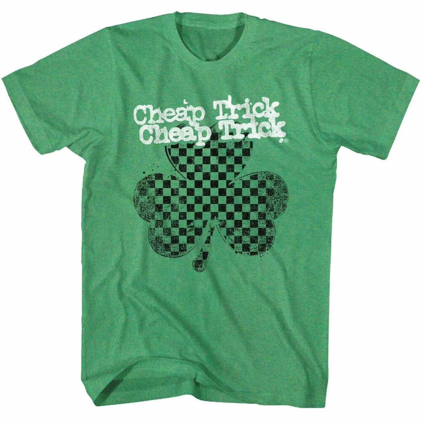 Cheap Trick Shamrock Kelly Heather Adult T-Shirt