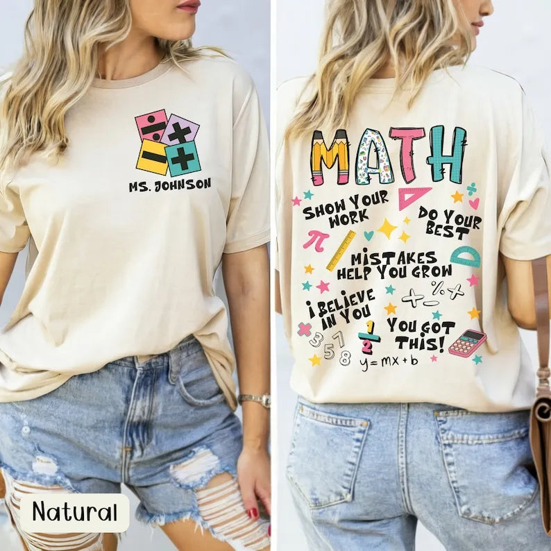 Custom Math Teacher Shirt Pi Day Shirt Back To School