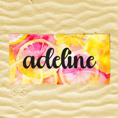 Custom Name Beach Towel, Personalize Beach Towel, Personalized Beach Towel, Adult / Kids Beach Towel