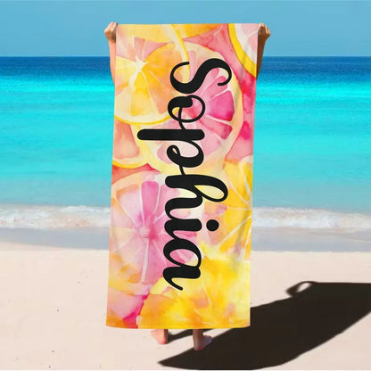 Custom Name Beach Towel, Personalize Beach Towel, Personalized Beach Towel, Adult / Kids Beach Towel