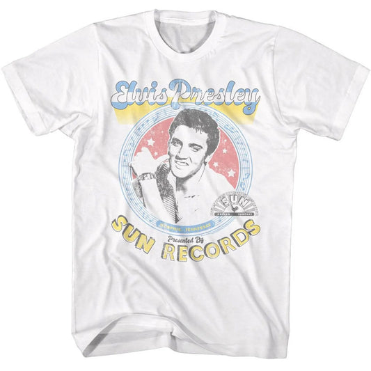 Elvis Presley Sun Records Presented By Sun White T-Shirt