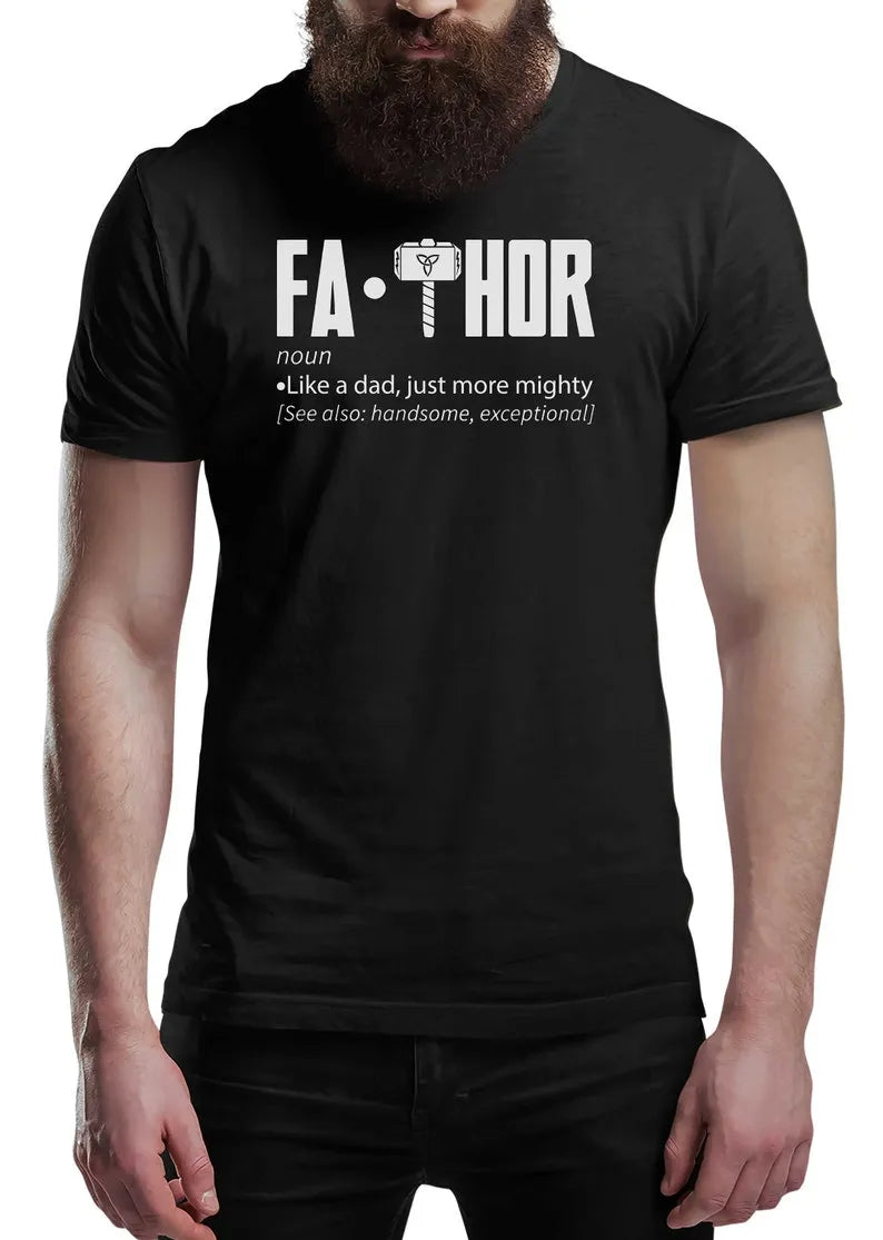 Fa Thor Funny Men's T-Shirt FaThor Fathers Day Gift Tee Shirt Top