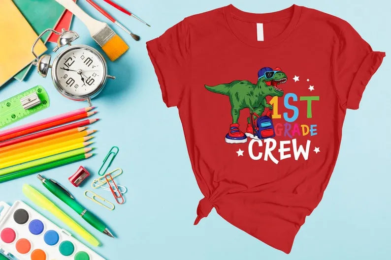 First Day Of School Shirt, Dinosaur Crew Shirt