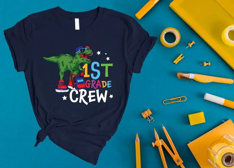 First Day Of School Shirt, Dinosaur Crew Shirt