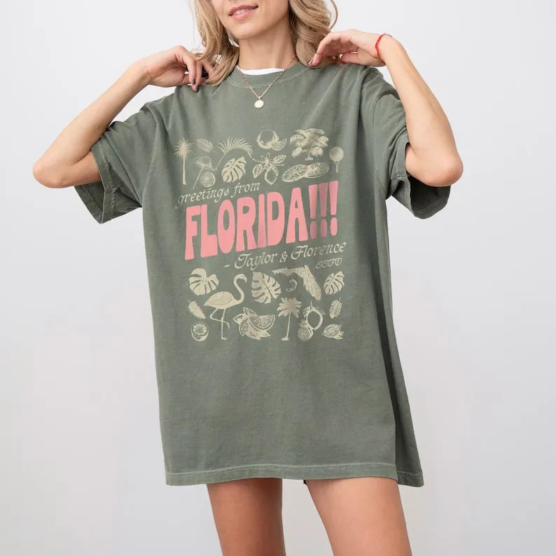 Florida!!! Tortured Poets T-Shirt, Taylor Florence Tropical Aesthetic Swiftie Gift