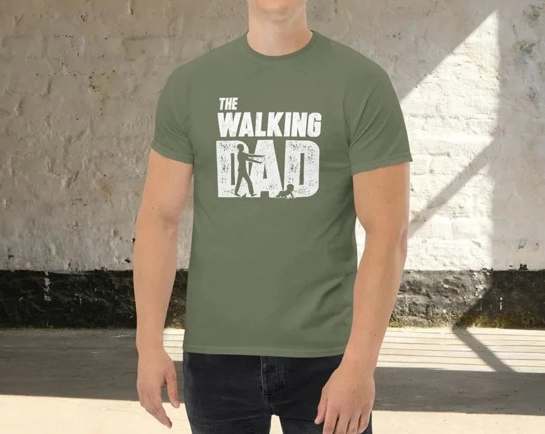 Funny Father's Day T-Shirt The Walking Dad - Novelty Dad Tee