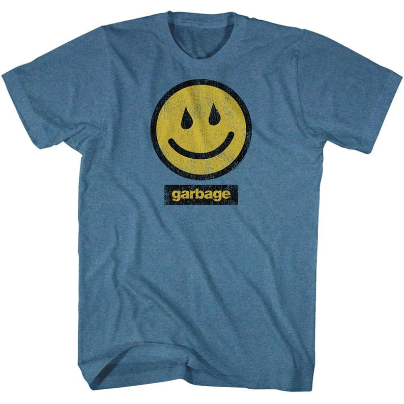 Garbage Smile Pacific Blue Heather T-Shirt