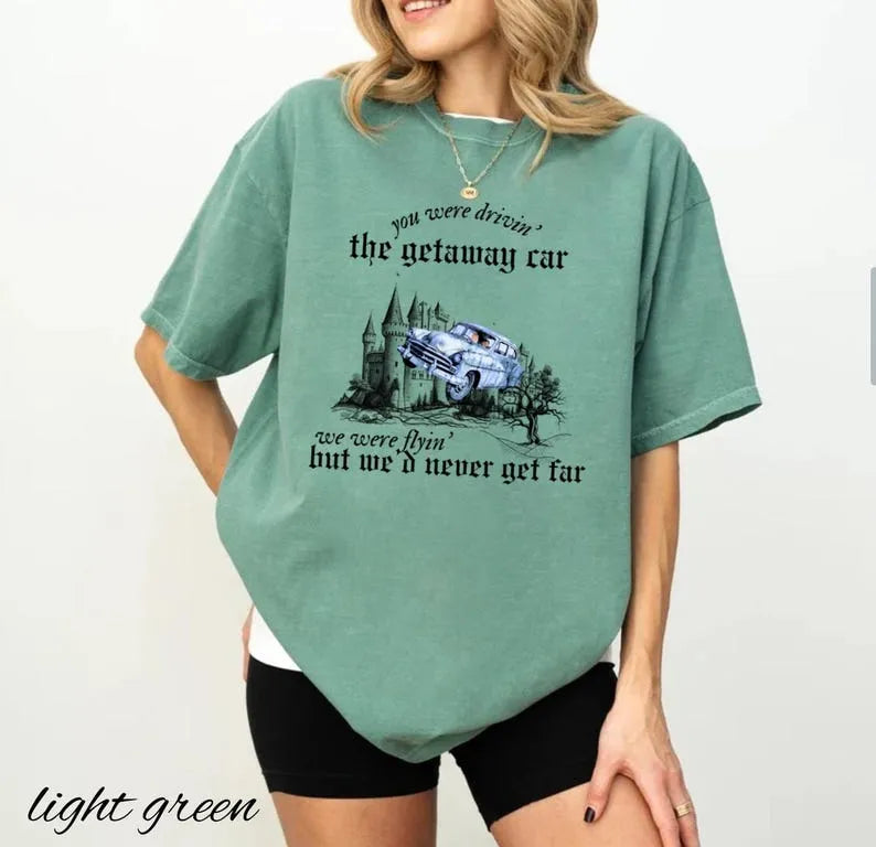 Getaway Car Shirt, Taylor Reputation Graphic T-Shirt, Potter Shirt