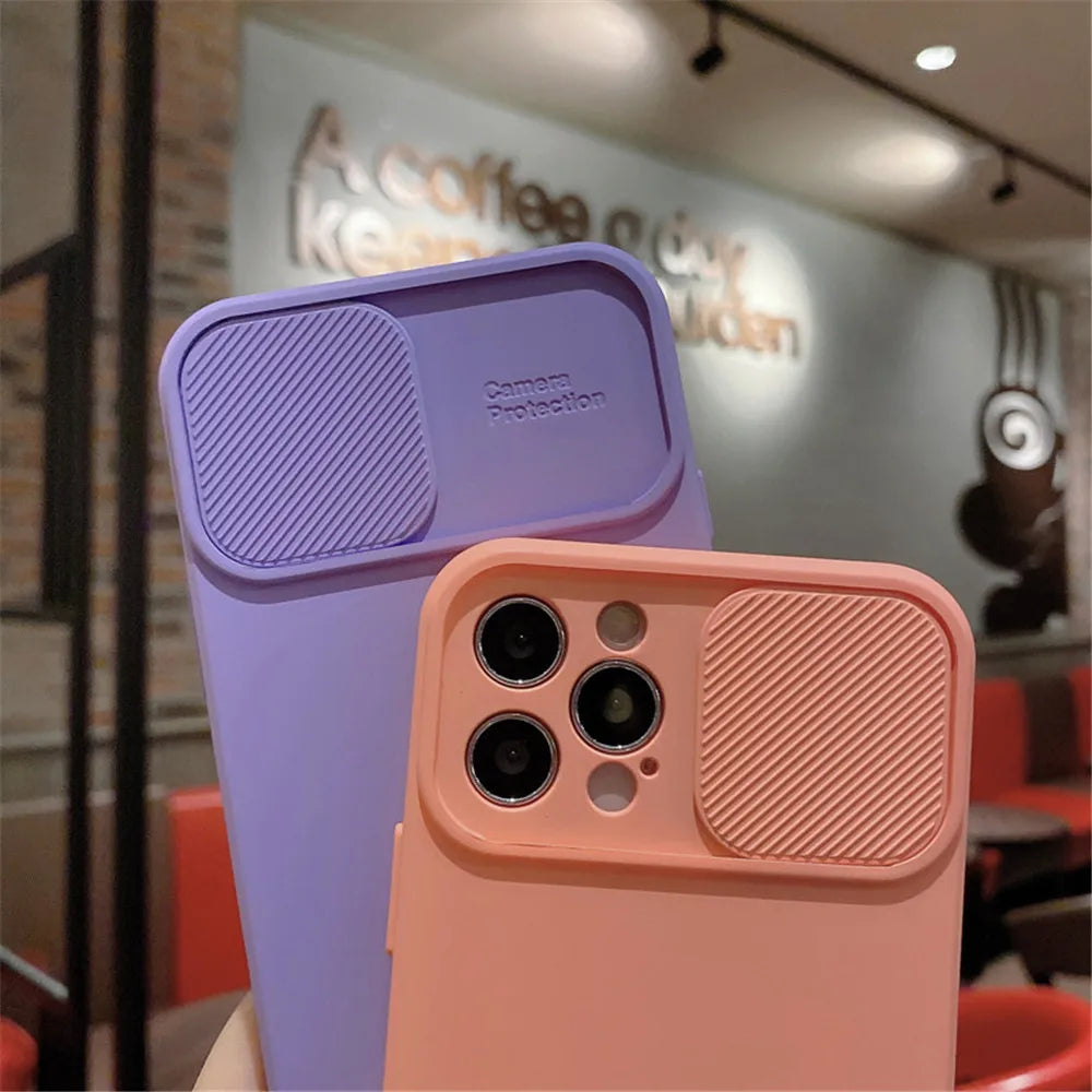 Camera Lens Protection Solid Phone Case For iPhone, Candy Color Soft TPU Cover