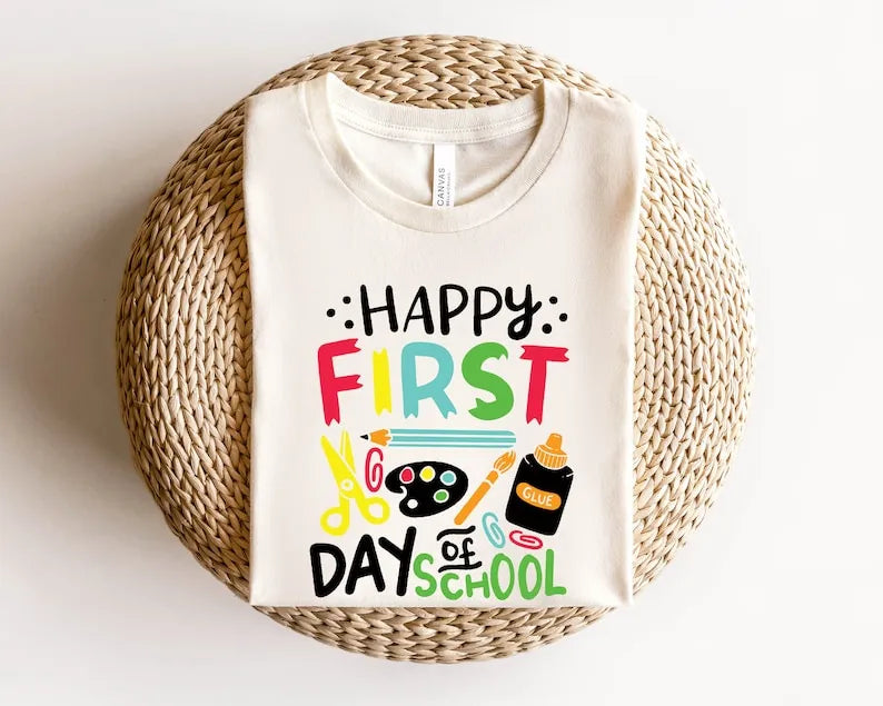 Happy First Day of School Shirt, Teacher Gift, Gift for Teachers