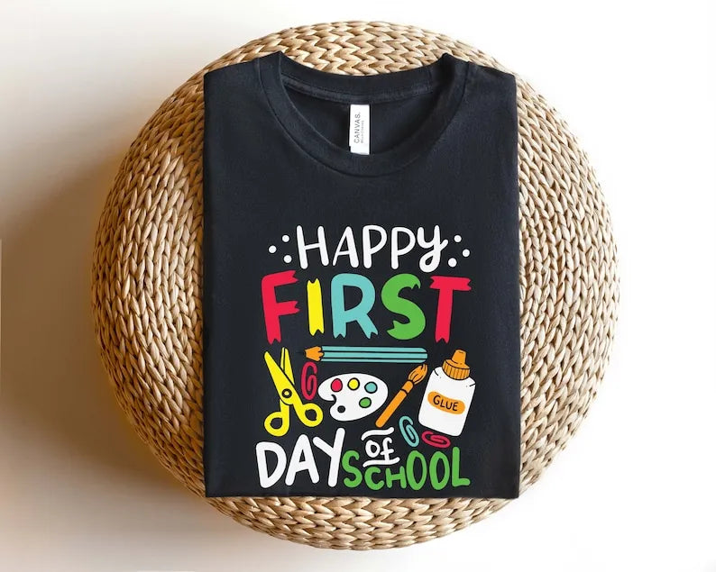 Happy First Day of School Shirt, Teacher Gift, Gift for Teachers