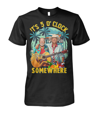 Jimmy Buffett Shirt Alan Jackson, It’s 5 O’clock Somewhere Tee