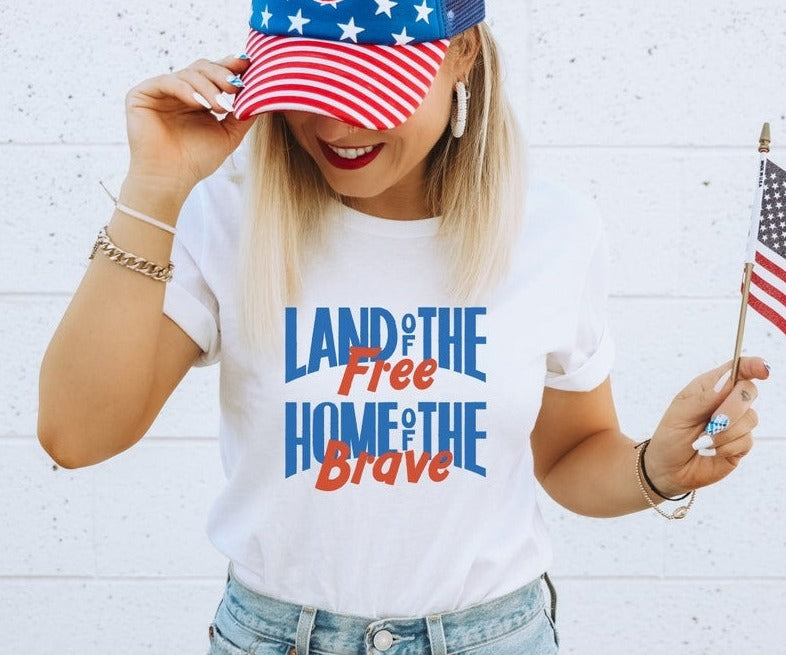 Land of the Free Home of the Brave Tee Shirt