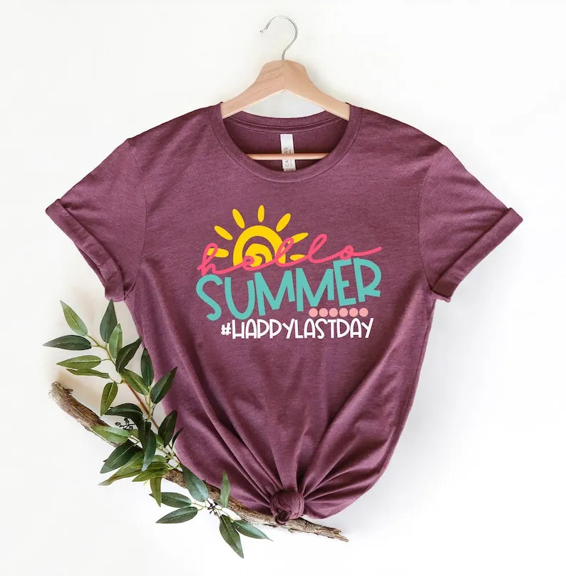 Last Day of School, Hello Summer Happy Last Day of School Shirts