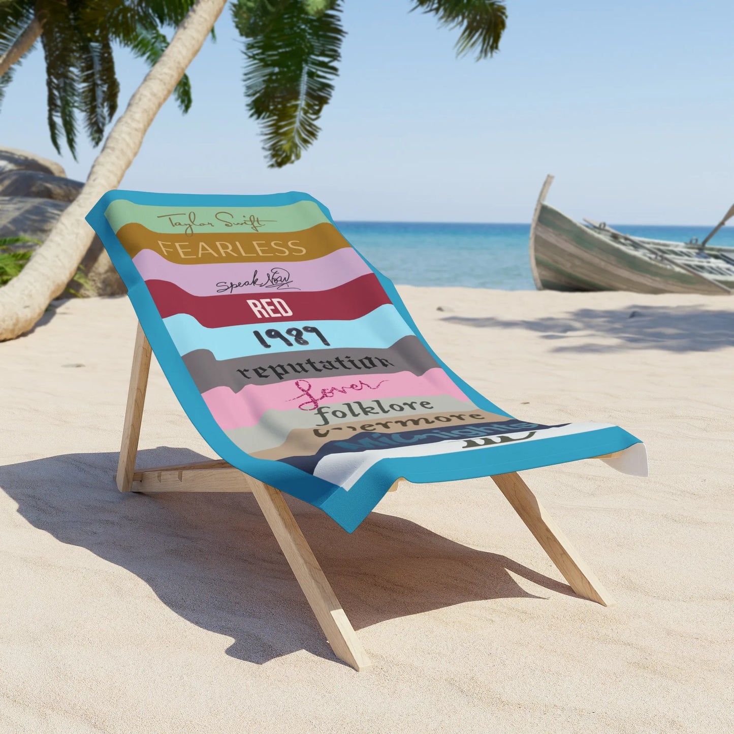 Taylor Swift Inspired Beach Towel, ALL Taylor Albums Beach Towel