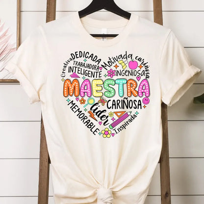 Maestra Shirts, Spanish Teacher Shirts, Bilingual Teacher Shirts