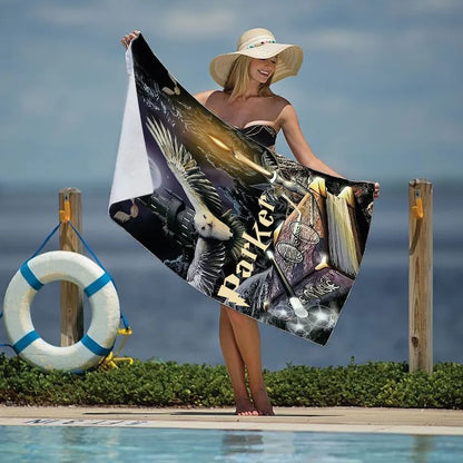 Magic Wizard, Custom Starry Night Towel, Valentine's Day Gift, Wizard Towel, Magic School