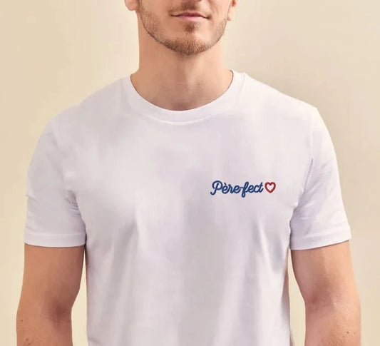 Men Embroidered "Père-fect" T-Shirt