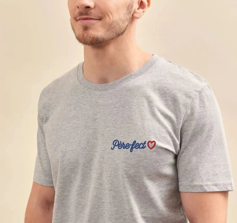 Men Embroidered "Père-fect" T-Shirt