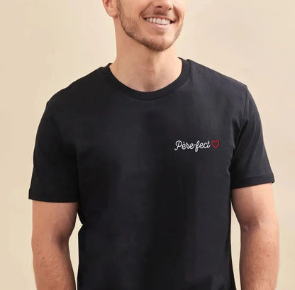 Men Embroidered "Père-fect" T-Shirt