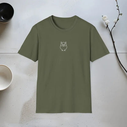 Minimalist Owl Animal Logo T Shirt