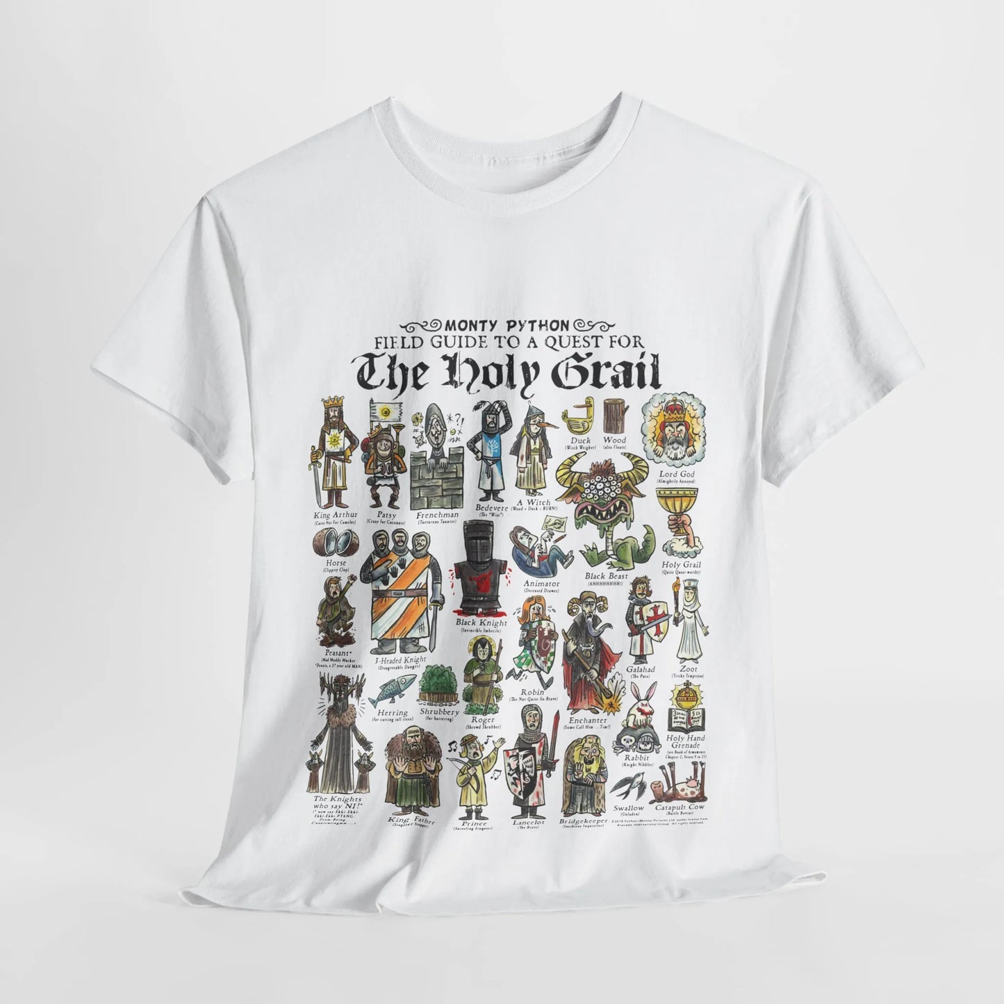 Monty Python Field Guide To A Quest For The Holy Grail T-Shirt