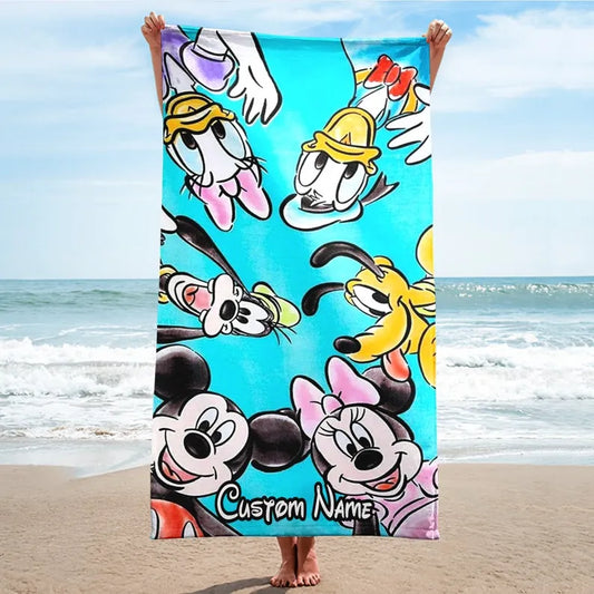 Mouse And Friends Beach Towels