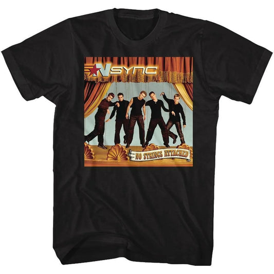 NSYNC No Strings Attached Black Adult T-Shirt