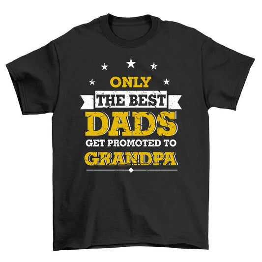 Only The Best Dads Get Promoted To Grandpa Funny Fathers Day T-Shirt