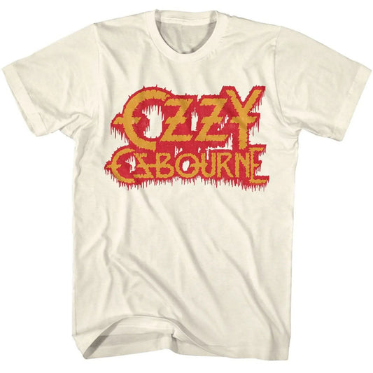 Ozzy Osbourne Bleeding Logo Natural T-Shirt