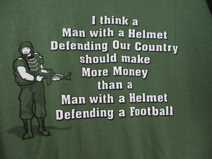 Patriotic T Shirt – A Man With A Helmet Defending Our Country