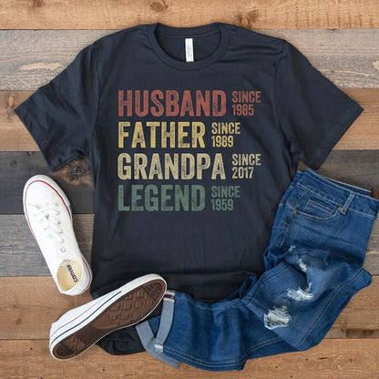 Personalized Dad Grandpa Shirt, Father's Day Shirt