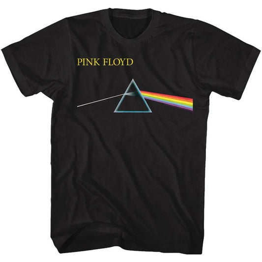 Pink Floyd Dark Side Of The Moon Simple Black Adult T-Shirt