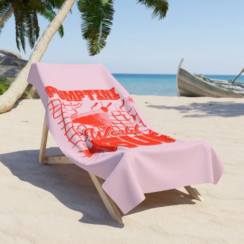 Pumptini World Tour Beach Towel (Pink) - Pump Rules