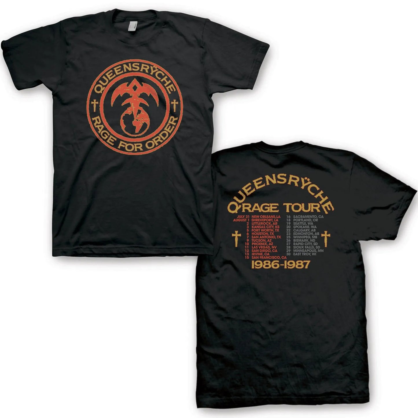 Queensryche Rage For Order Tour T-Shirt