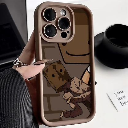 Cartoon Box Man Silicone Soft Phone Case