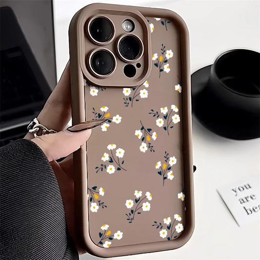 Matte Silicone Flower Phone Case