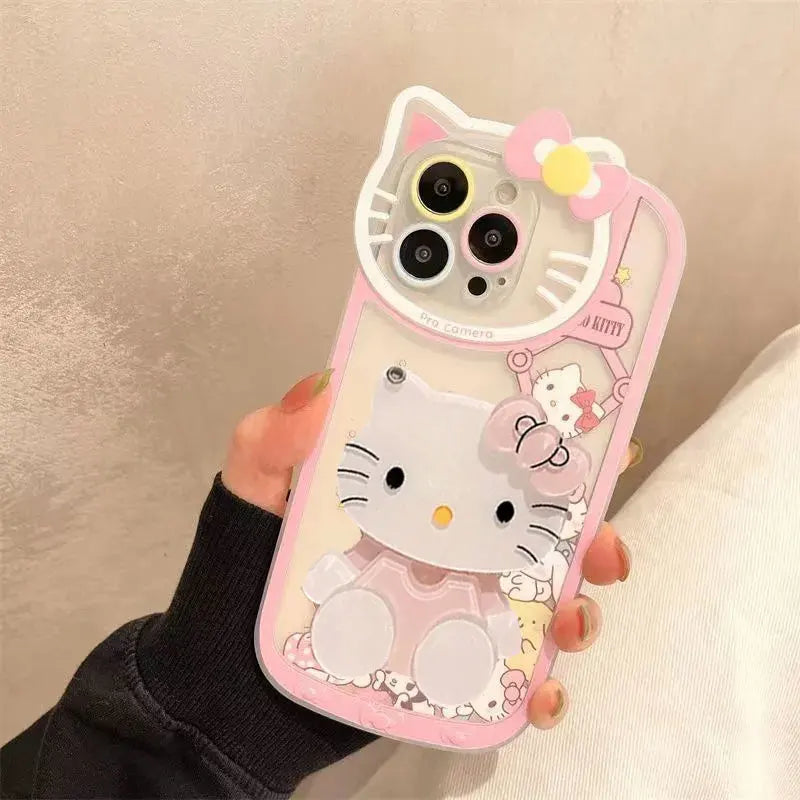 Hello Kitty Kawaii Makeup Mirror Phone Case