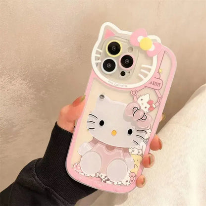 Hello Kitty Kawaii Makeup Mirror Phone Case